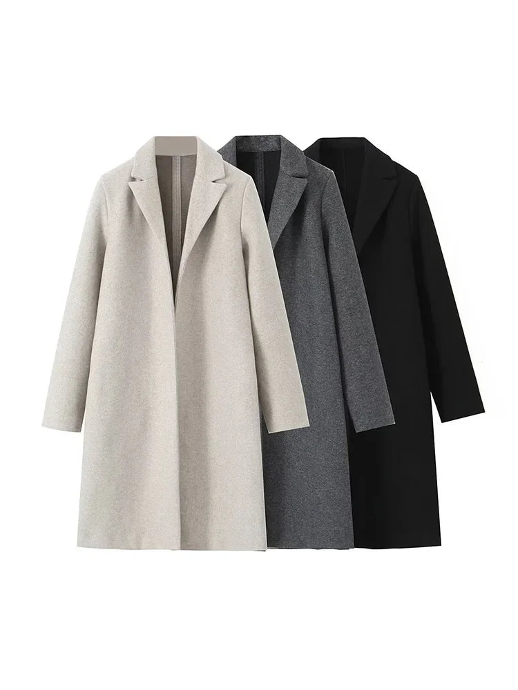 Women's Overcoat in Boiled Wool